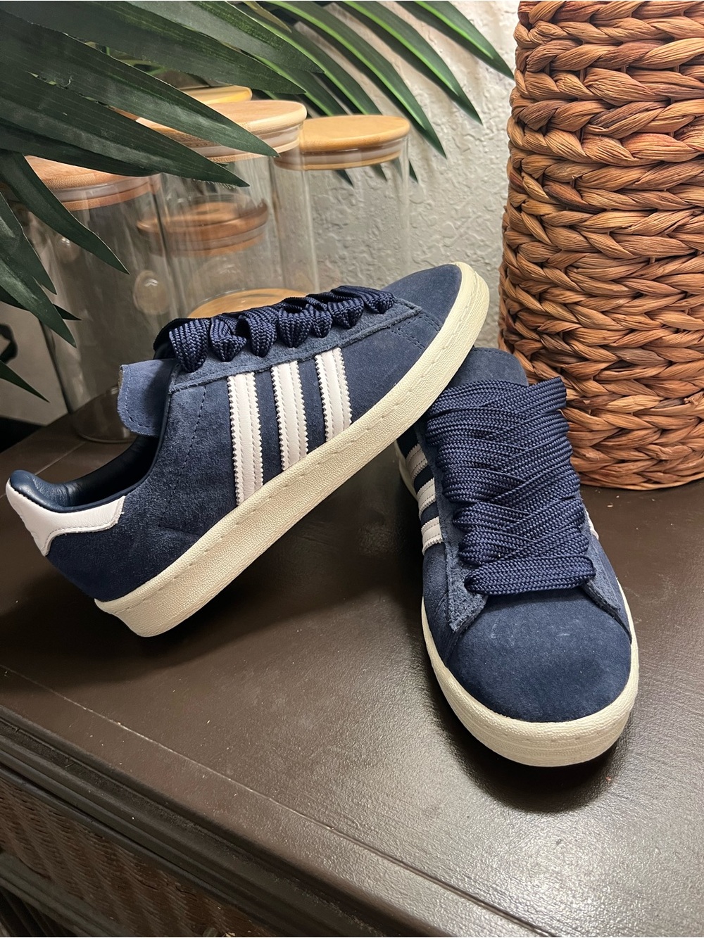 NEW Adidas Navy Suede Campus Sneakers Women 7